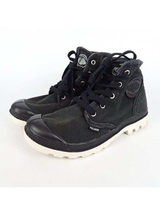 Palladium Shoes - Palladium Pampa Hi Canvas Boots Black/White Women Size 8.5 US / 6.5 UK Preowned